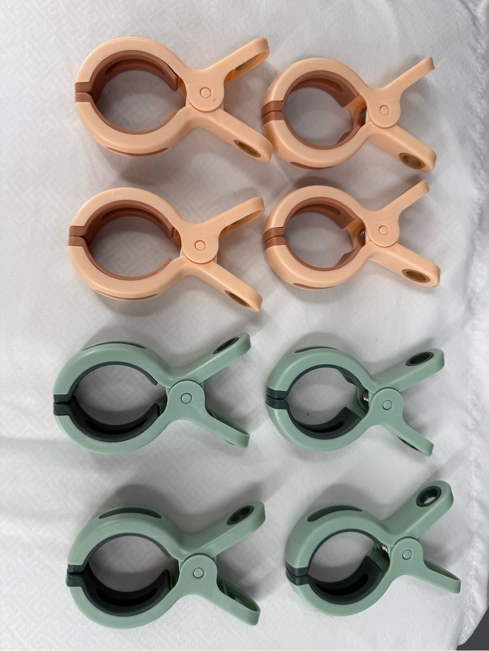 Peach & Sage towel Clip Set -